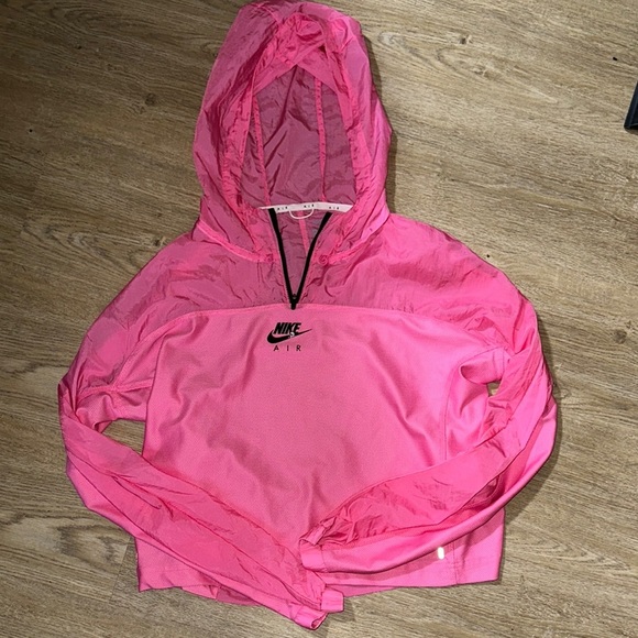 Nike Tops - Nike Pink Hooded Windbreaker